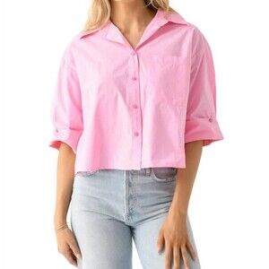 Starkx Women's Aura Top Scarlet Business Casual Brunch Oversized Minimalist